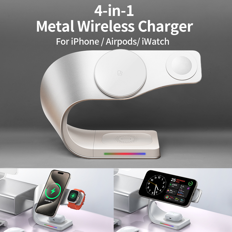 Wireless Charger Watch - Cargador Inalámbrico 4 en 1 con