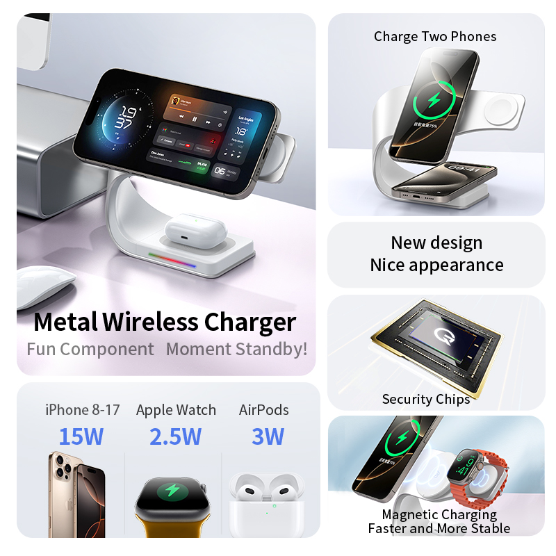Cargador Inalámbrico 4 en 1 co - Wireless Charger Watch reseña y precio