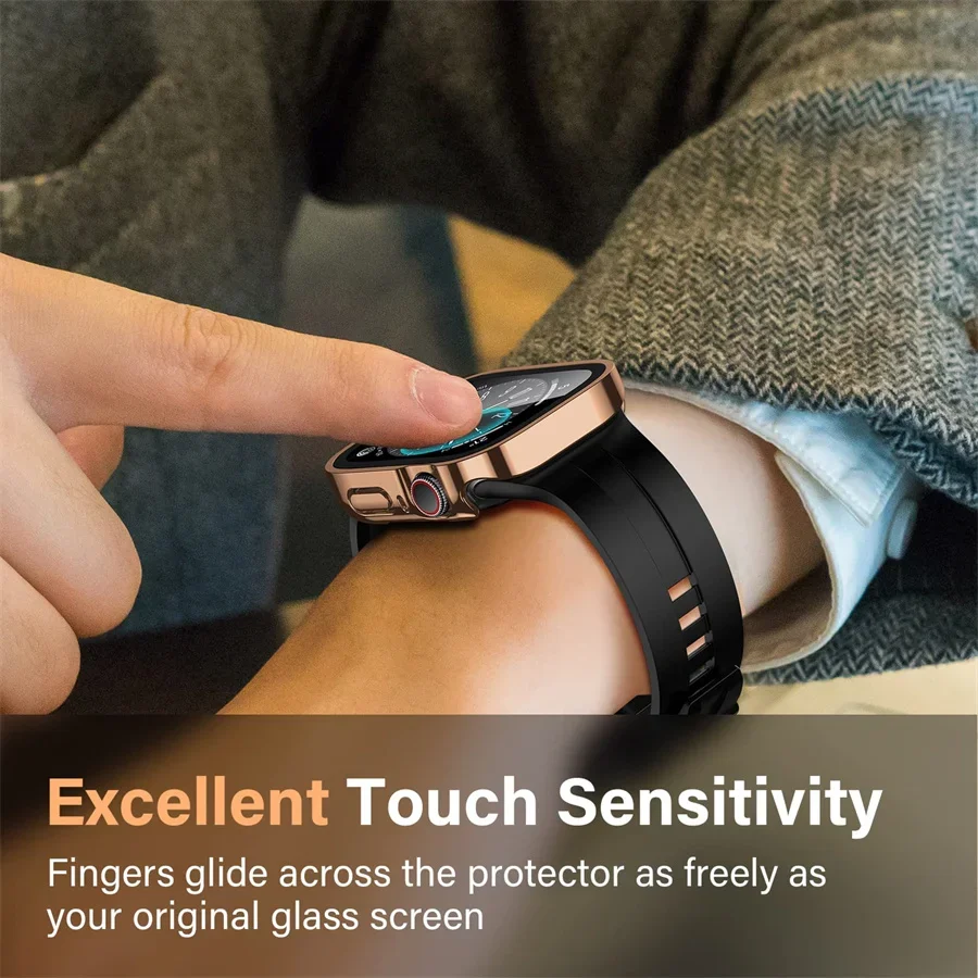 Vidrio + funda para Apple Watc - Smartwatch Watch Accessories For Women reseña y precio