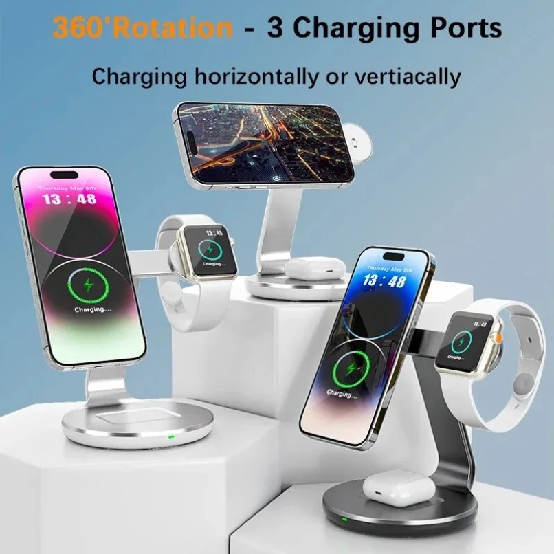 Base de Carga Inalámbrica 3 en - Wireless Charger Watch reseña y precio